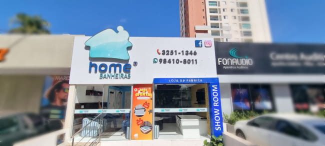 fachada loja home banheiras em goiânia